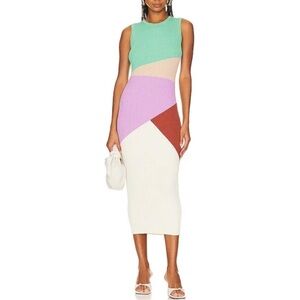 MINKPINK Romy Knit Midi Dress Multi